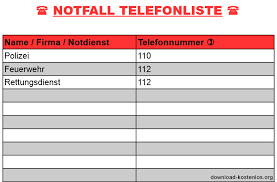 Sie finden hier eine telefonliste mit den wichtigsten nummern aus den bereichen leistungsgewährung und markt und integation. Telefonliste Zum Ausfullen Fur Den Notfall