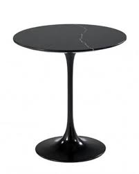 Eero Saarinen Style Tulip End Side Table Black Marble Top Black Marble Side Tables Black Side Table Side Table