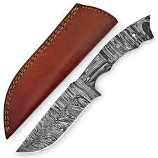 Buy ColdLand Knives Handmade Damascus Steel Blank Blade with Free Leather  Sheath for Making Supplies ZB09L Online at desertcartKUWAIT
