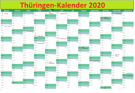 Kalender 2021 lengkap ini bisa anda gunakan untuk merencanakan untuk berbagai keperluan seperti untuk usaha, pekerjaan di kantor, proyek, pendidikan, acara adat, pendidikan, acara keagamaan dan. Sommerferien 2020 Thuringen Kalendar Kalender 2020 Zum Ausdrucken