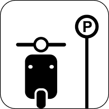 Scooter Parking Sign Gambar Stiker Seni