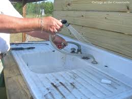 a sink in the garden cottage at the