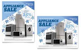 Upgrade your kitchen with an appliance package & save. Kitchen Appliance Sale Poster Template Design