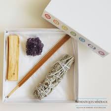 Kit Purification Sauge Palo Santo Authentiques Mineraux