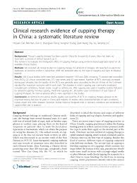 Pdf Clinical Research Evidence Of Cupping Therapy In China