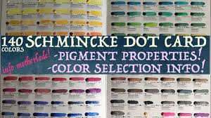 140 color schmincke dot card pigment property info self taught artists