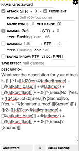 Community Forums 5e Ogl Making An Attack And Then Have Options Of What To Apply To The Attack Roll20 Online Virtual Tabletop Smite is a melee attack skill where the user strikes an enemy or location. 5e ogl making an attack