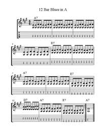 Easy 12 Bar Blues In A And A Minor Pentatonic Scale Charts