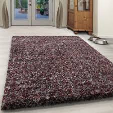 Mit diesem teppich schaffen sie im handumdrehen abhilfe! Wohnzimmer Shaggy Teppich Hochwertig Hochflor Rot Weiss Grau Meliert