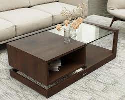 Algia Coffee Table In Mahogany Matt Finish In 2021 Coffee Table Centre Table Living Room Table