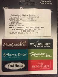 Olive garden offers both digital and physical gift cards. Find More 6 Restaurant 100 Gift Card Olive Garden Seasons52 Red Lobster Yard House For Sale At Up To 90 Off