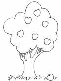 Tree coloring pages for kindergarten. Trees Coloring Pages