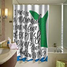 Curtain rod, shower curtain liner and hooks not included. Mermaid Quote Shower Curtain At Myshowercurtains