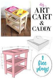 Art Cart Caddy Free Plans Deco Rangement Mobilier De Salon Table De Travail
