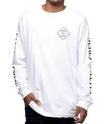 Black And White Long Sleeve T Shirt Salty Crew Tippet White Long Sleeve T Shirt Zumiez Best T Shirt Designs Sweatshirt Designs Shirt Designs