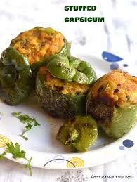 Stuffed Capsicum Recipe Bharwan Shimla Mirch Recipe Stuffed Bell Peppers Capsicum Recipes Recipes Stuffed Peppers