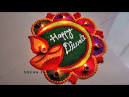 Attractive Deepawali Rangoli Very Easy Rangoli For Diwali Rangoli Design By Sneha J Y Rangoli Designs Diwali Happy Diwali Rangoli Rangoli Designs Flower