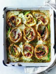Ham And Asparagus Pasta Nests Rotolo The Happy Foodie Recipe Asparagus Pasta Food Recipes