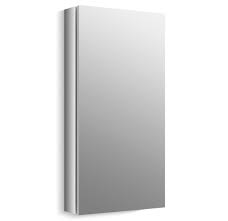 This recessed medicine cabinet is on the small side, and it comes with two adjustable glass shelves to match its mirrored interior. Kohler K 99000 Na Verdera 30 X 15 Single Door Build Com