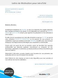 16 Lettre De Motivation Job Ete Saisonnier Docx Entretien D Embauche Motivation