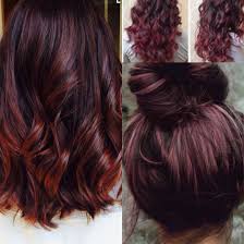 The red tones are a true red, not a purple red. Balayage Dark Cherry Red Hair Novocom Top