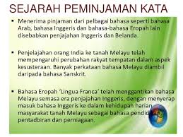 Selanjutnya, kita akan mempelajari bagaimana cara untuk menanyakan dan menjawab nama orang, asal sekolah, dan tingkatan kelas secara singkat dalam percakapan. Kata Pinjaman Bahasa Melayu