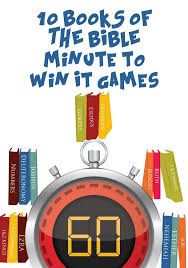 Books Of The Bible Minute To Win It Games Sunday School Games Books Of The Bible Bible Lessons For Kids