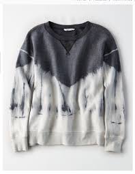 Black And Grey Tie Dye Sweatshirt American Eagle Cosy Inside Out Tie Dye Sweatshirt Tie Dyed Tops Tie Dye Sweatshirt Tie Dye