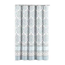 Find many great new & used options and get the best deals for threshold gray white print shower curtain at the best online prices at ebay! Teal Aqua Blue Gray White Fabric Shower Curtain For Bathroom Floral Damask With Geometric Border Design Walmart Com Walmart Com