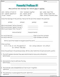 Powerful Prefixes Teaching Writing Word Study Activities Writing Words