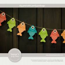 Gone Fishing Fish Banner Fish On A Line Instant Download Etsy Fish Banner Gone Fishing Fishing Birthday