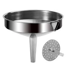 We did not find results for: Buy Electomania Stainless Steel Large Funnel With Detachable Strainer Filter For Cooking Oil And Transmission Liquid And Powder Food Grade Metal Kitchen Funnels 16cm Online At Low Prices In India Amazon In