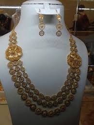 Bahrain Design Gold Fashion Necklace Bridal Gold Jewellery Bridal Jewelry Collection