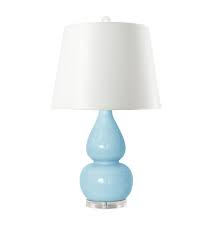 Touch control nightstand lamp, blue lamp for bedroom night table, 3 way dimmable with 2 prong outlets, teal fabric shade, chrome lamp bedside crystal table lamps set of 2 with dual usb charging ports, boncoo modern nightstand lamp decorative simple night light lamp with gray. Emilia Table Lamp Light Blue For Sale Cottage Bungalow