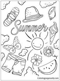 Hello Summer Coloring Page Summer Coloring Pages Summer Coloring Sheets Beach Coloring Pages