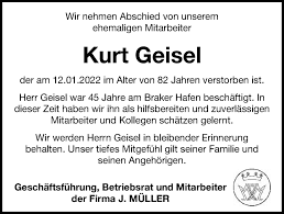 Traueranzeigen von Kurt Geisel