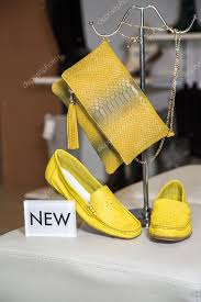 Yellow Bag And Women S Moccasins A New Collection Stock Photo By C Sergantstar 69658581