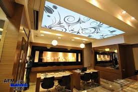 Stretch Ceiling And Leds Work Motif Designs Emre Kuyumculuk Besiktas Istanbul Turkey Interior Design Ceiling Design Pop Design
