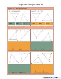 Write down the congruence equation. Congruent Triangles Practice Worksheet