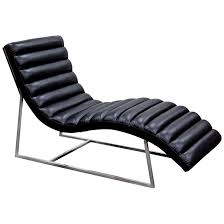 Bardot 58 Wide Black Bonded Leather Modern Chaise Lounge 9h395 Lamps Plus Modern Chaise Lounge Leather Chaise Lounge Chaise Lounge