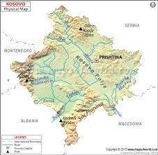 On 17 february 2008, kosovo unilaterally declared its independence from serbia. Cool Kosovo Map Physical Map Map Central African Republic
