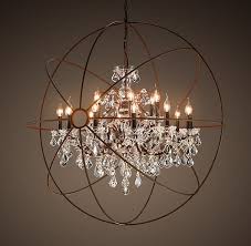 Restoration Hardware Foucault S Orb Crystal Iron Chandelier Copy Cat Chic Restoration Hardware Chandelier Orb Chandelier Rustic Chandelier