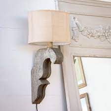 Shades of light has you covered. Antique Gray Corbel Lamp Iron Accents