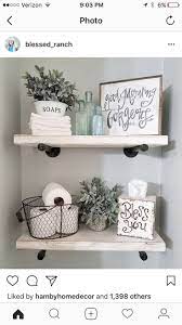 Pin By Christine Rivers On Bathrooms In 2021 Small Bathroom Decor Farmhouse Interior Design Bathroom Decor