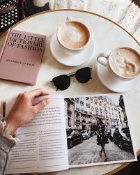 The Little Dictionary Of Fashion Cute Pink Flatlay Magazine Flatlay Coffee Table Flat Lay Chic Style Flatlay Coffee Love Coffee Time Coffee Lover