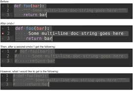 This article contains tips on using docstrings in python. Multiline Python Doc String With Treated As Inline Comment Technical Support Sublime Forum