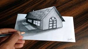 Werkzeug und baumaterial für profis und heimwerker. Cool Art 3d Pencil Drawing Of A House In This Video I Show You How To Draw A Realistic Looking House Hop 3d Pencil Drawings 3d Pencil Art 3d Art Drawing