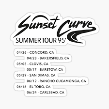 I have been wanting to get a sunset curve shirt since i first watched the show back in september of 2020. Sunset Curve Tour Merch 95 Sticker Von Robyncutforth Redbubble