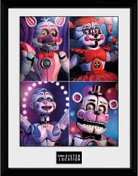 Five Nights At Freddy S Sister Location Quad Framed Collector Print Fnaf Dibujos Animatronicos Fnaf Imagenes De Fnaf Anime