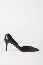 Black Iriza 70 Croc Effect Leather Pumps Christian Louboutin Net A Porter